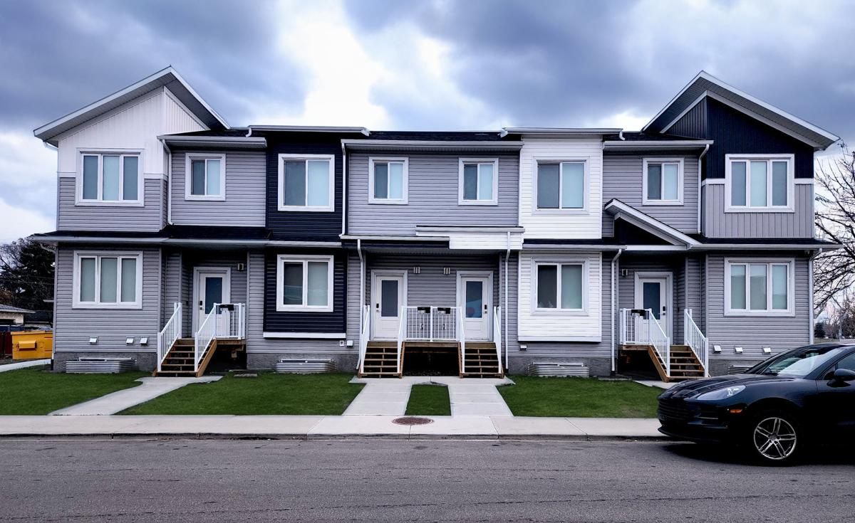 A row of new two-storey townhomes we manage on Spruce Avenue